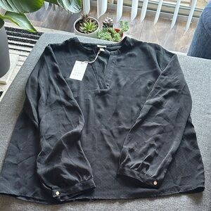 NWT A new day Charcoal Long Sleeve Top